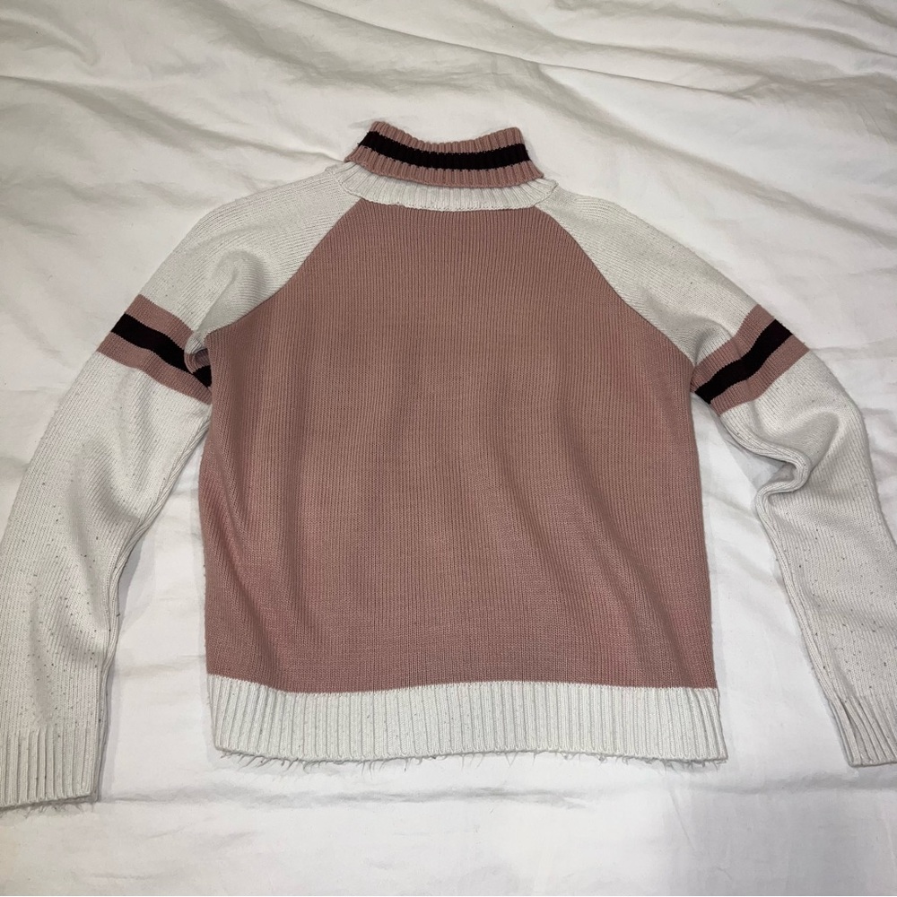 Moschino pink/white turtleneck wool sweater - Picture 2 of 6